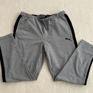 Puma Gray Jogger Sweatpants Men’s Athletic Pants Drawstring Lounge Activewear XL
